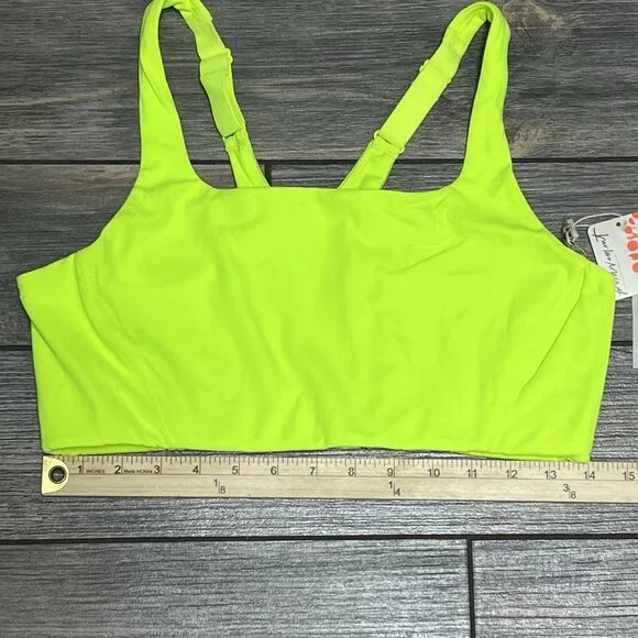 NWT $68 Free People X Hatch Maternity Square Neck Bra Size Medium Neon Yellow - Picture 6 of 15